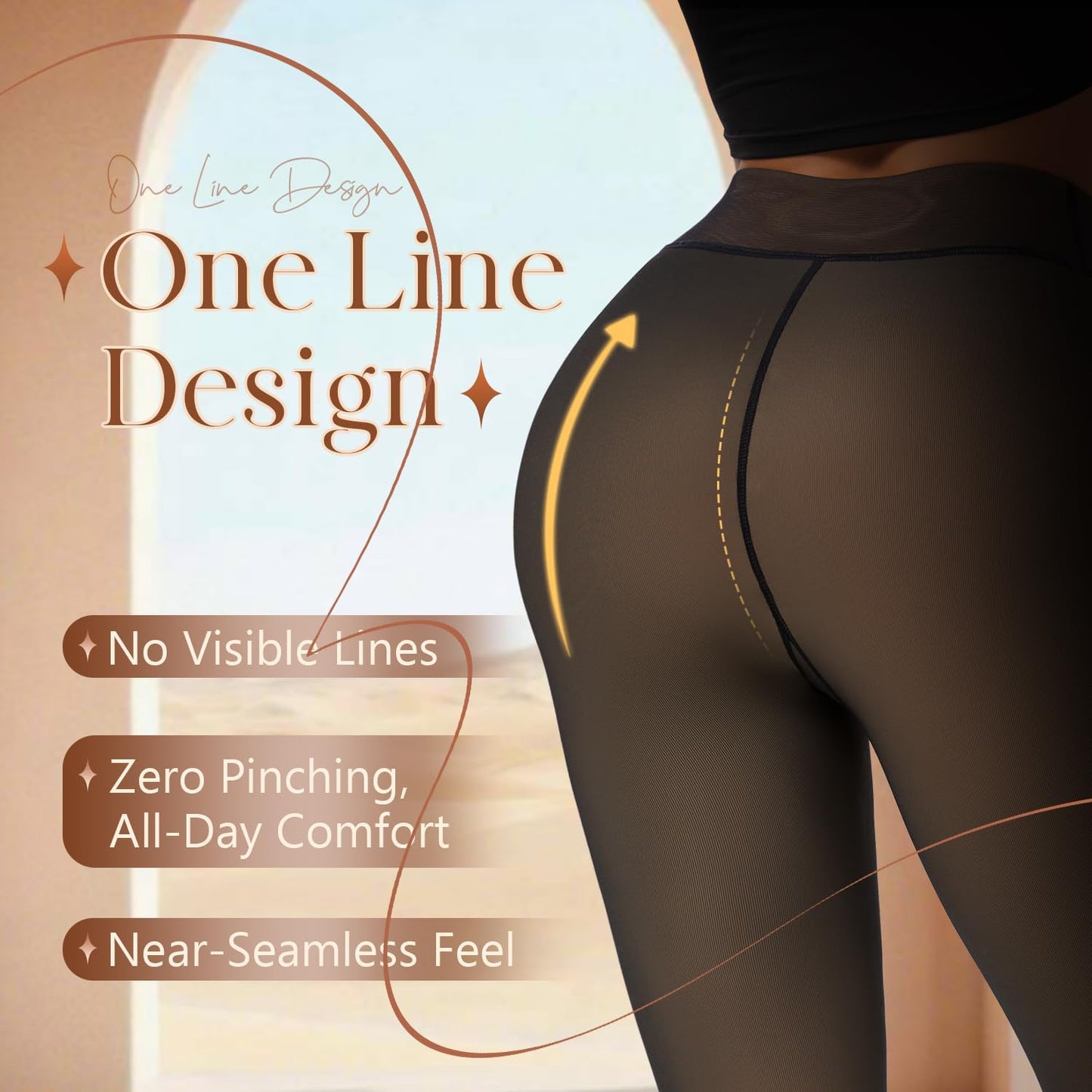 High Waisted Thermal Tights for Women