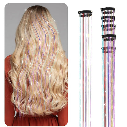 Sparkling Hair Tinsel Extension 6pcs