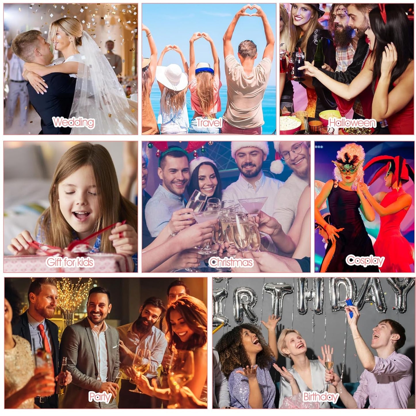 Sparkling Hair Tinsel Extension 6pcs