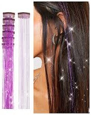 Sparkling Hair Tinsel Extension 6pcs