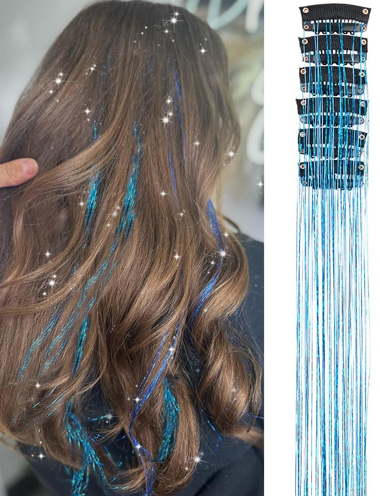 Sparkling Hair Tinsel Extension 6pcs