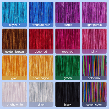 Sparkling Hair Tinsel Extension 6pcs